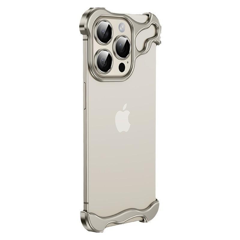 iPhone 16 Pro Max Metal Frame Case with 15 Lens Film, No Back Panel