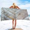 Retro Aged Barn Wood Beach Towel Sand Free Farmhouse Beach Towel Bathing Towel Lightweight Pool Towels for Adult Women Men