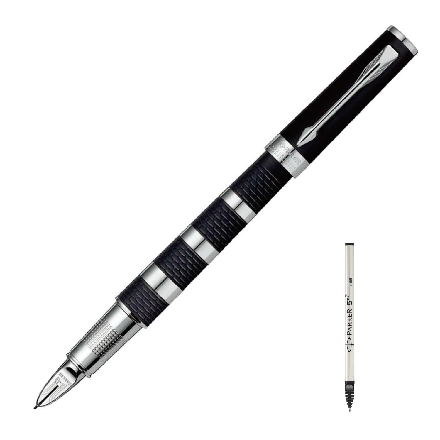 

PARKER 5th Ingenuity Черная Резина Металл CT Тонкое Перо с Стержнем Подарочная Коробка Роскошный S11201732 RS2 и Набор на Водной Основе, Включено, Подарок,