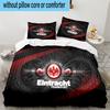 Flaming Heart Frankfurt Emblem 3PCS Bedding set,Ideal for1pc Duvet Cover And 2pcs Pillowcases Perfect for Christmas gift,Ideal for Bedroom, Dormitory