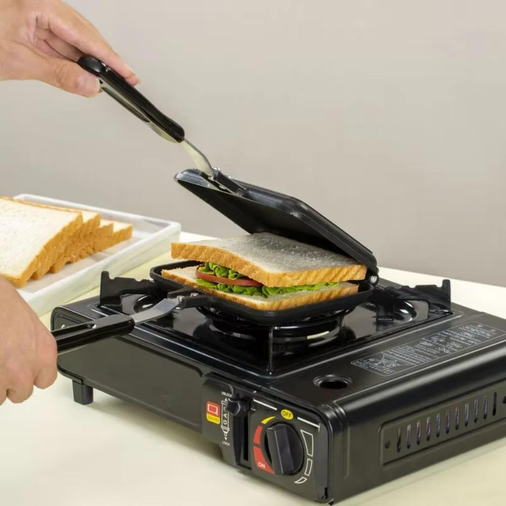 Non-Stick Sandwich Maker Aluminum Zinc Zinc Alloy Omelette Pan Durable Toast Frying Pan  Barbecue