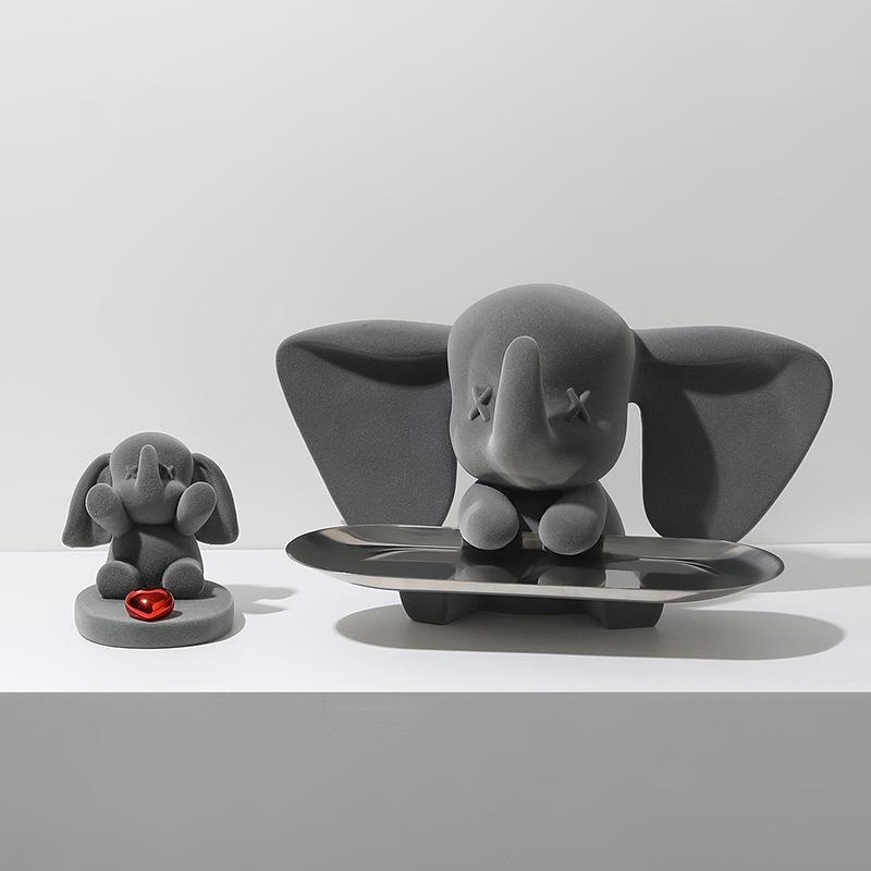 Creative Light Luxury Dumbo Mobile Phone Holder Desktop Ornaments Decoration Office Goodies Cute High-value Gifts