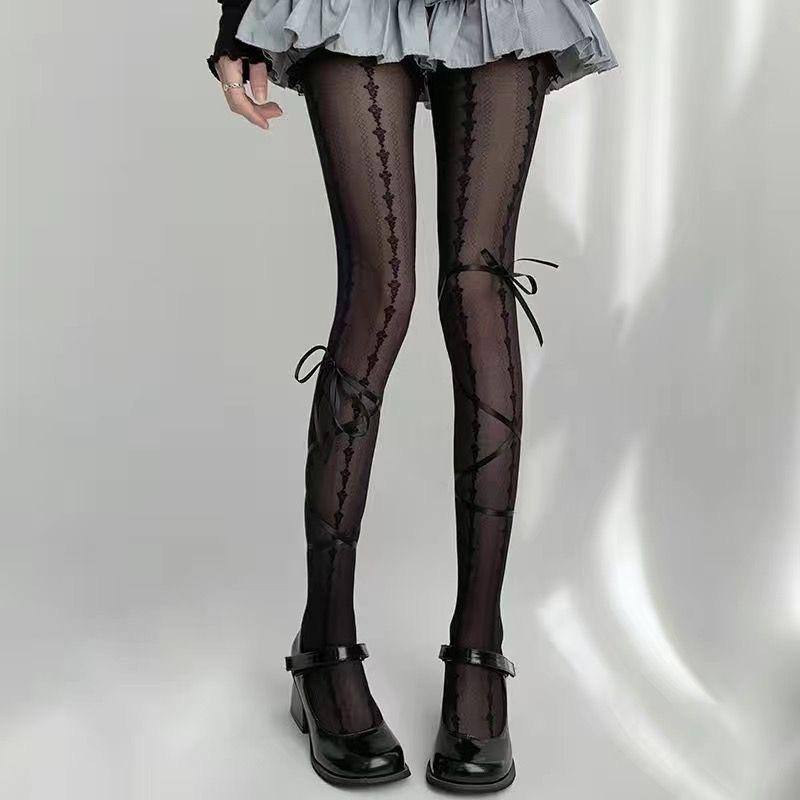 Lolita Pantyhose, Sweet And Uncropped Pineapple Bottoming Socks, Pure Desire Stitching, Small Floral Stockings