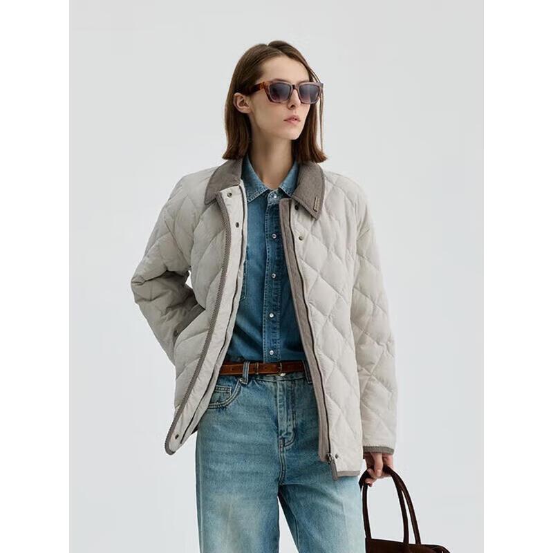 Bingjie Unisex Revers Kurze Pufferjacke J5300JI60