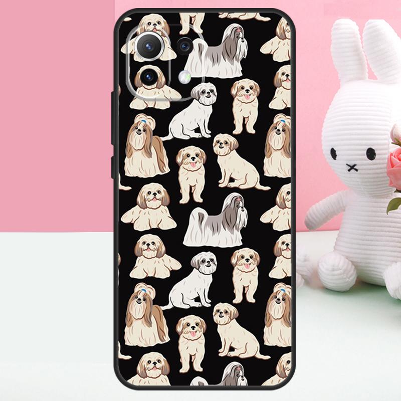 Cartoon Shih Tzu Dog Case For POCO F5 Pro X3 X5 M4 Pro F3 X4 F4 GT Cover For Xiaomi 11T 12T Pro 11 12 13 Lite