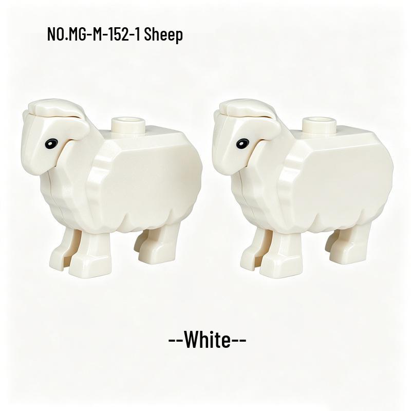 LEGO-Compatible Small Animal Models: Elephant, Camel, War Horse, Gorilla, Giraffe for Zoo Bricks