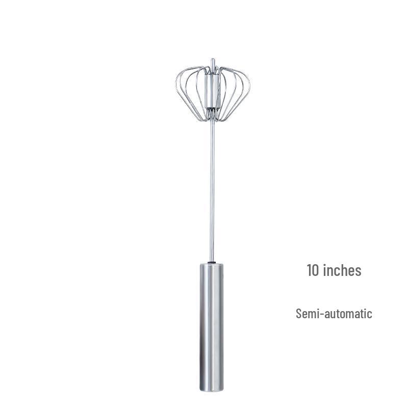Handheld Stainless Steel Rotary Egg Beater & Mixer, 10 & 12 Inch