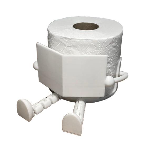Yousheng Reading Toilet Paper Holder Creative Shape Easy Installation 3D Printed Toilet Paper Stand Roll Paper Stand Bathroom Decor