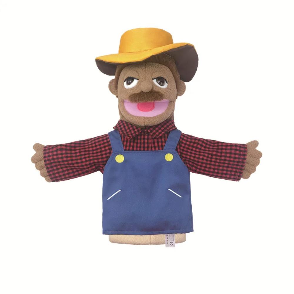 Profession Puppet Cartoon Professional Series Plush Toy Job Doctor Teacher Worker Famer Police Cosplay Kindgarten Role Play Gift