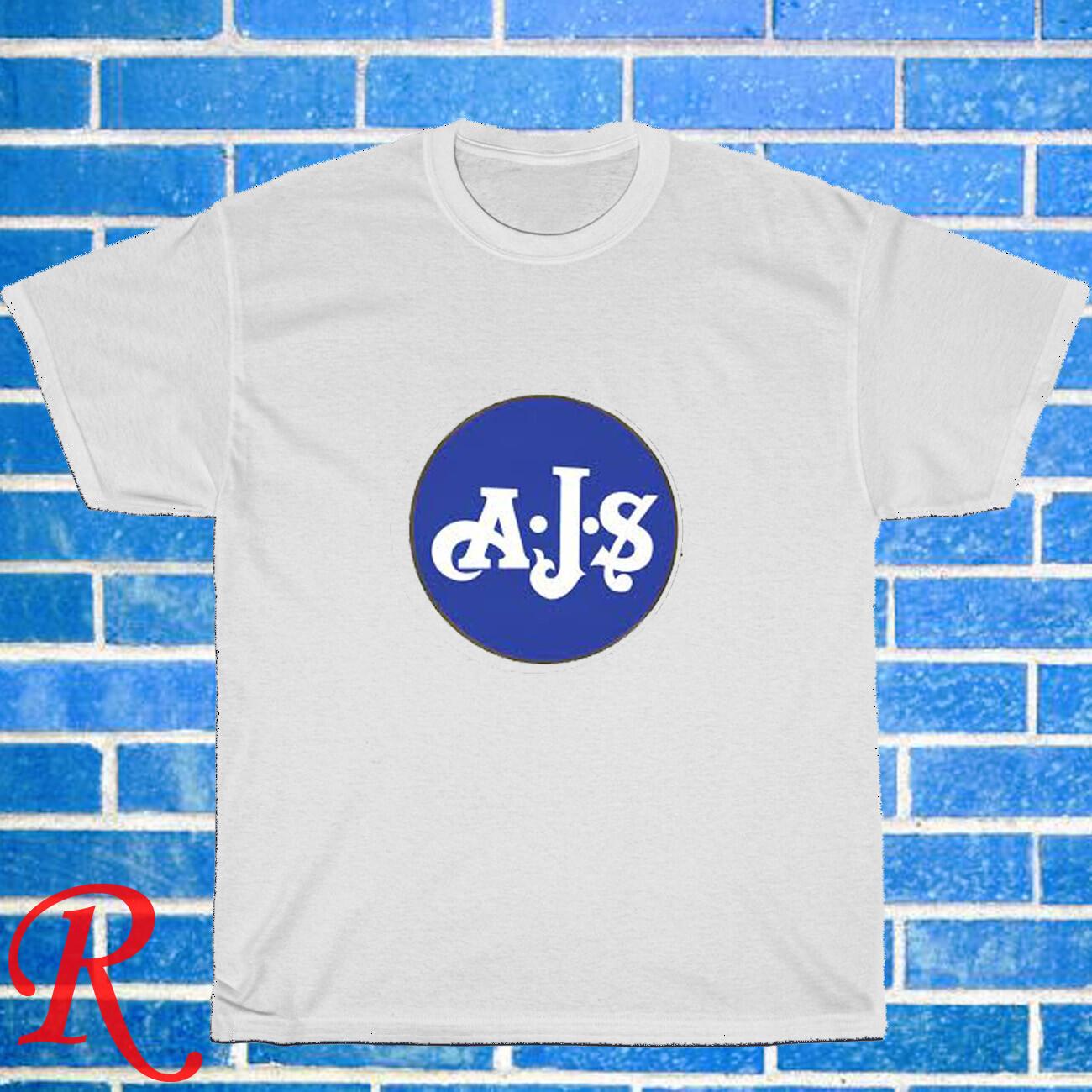New AJS Motorcycle Classic Logo Black/Grey/Navy/White Size S-5XL Unisex T-Shirt XXXXL