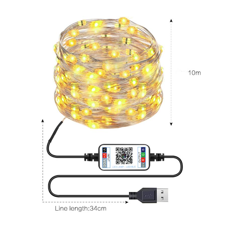 Bluetooth Light String Mobile Phone APP String Light Christmas Tree Decoration