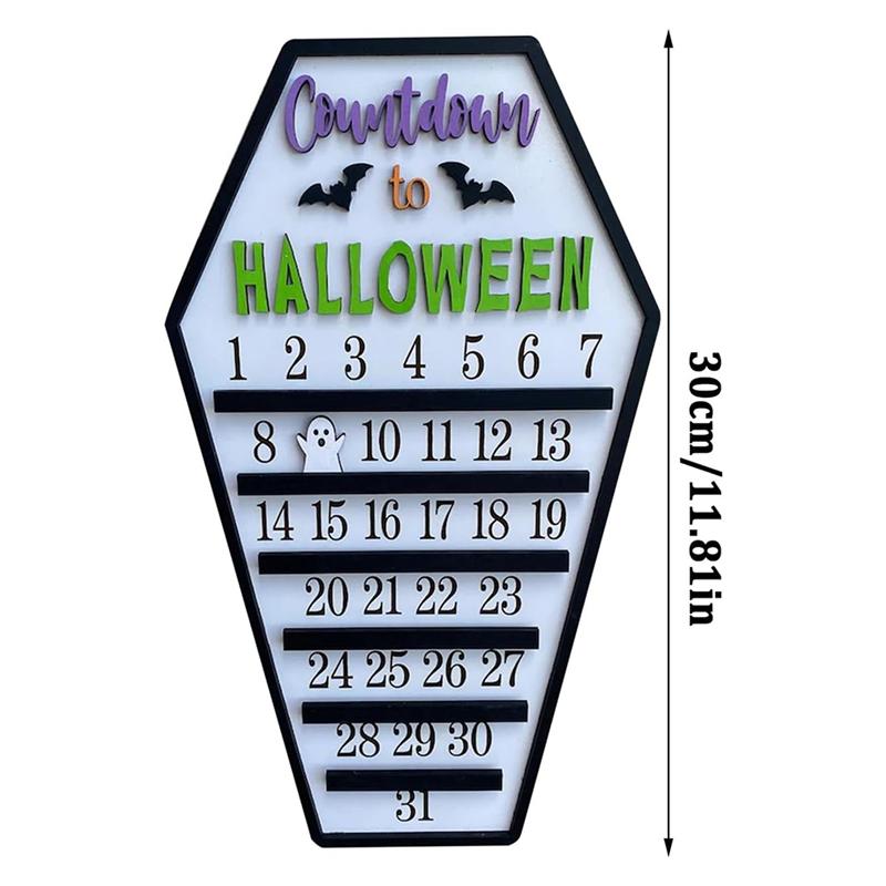 Versatile Halloween Advent Calendar 31 Days Happy Halloween Coffin Calendar Countdown Calendar With Cutting Three Decoration B