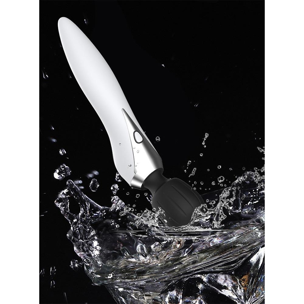 High Frequency Vibration Massage Stick 11 Modes Deep Tissue Rechargeable USB Fast Charge IPX7 Waterproof Portable Silicone Heads