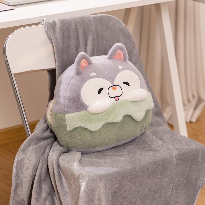 Hand Warmer Throw Pillow Three-in-one Quilt Dual-purpose Blanket Office Nap Blanket Can Be Inserted Into Sofa Cushion Pillow