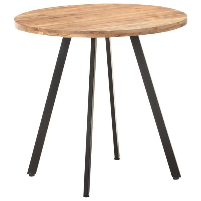 VidaXL Table de salle à manger 80 cm Bois d'acacia solide