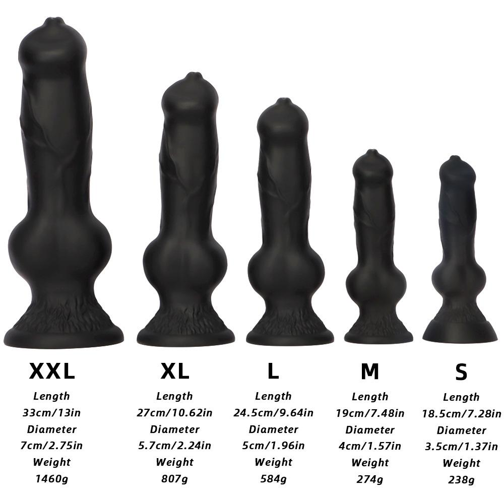 Animal Realistic Wolf Dog Cock Silicone Dildo Vaginal G-spot Suction Cup Anal Plug Giant Anal Plug Toy Female Sex Toy Male Anal Plug