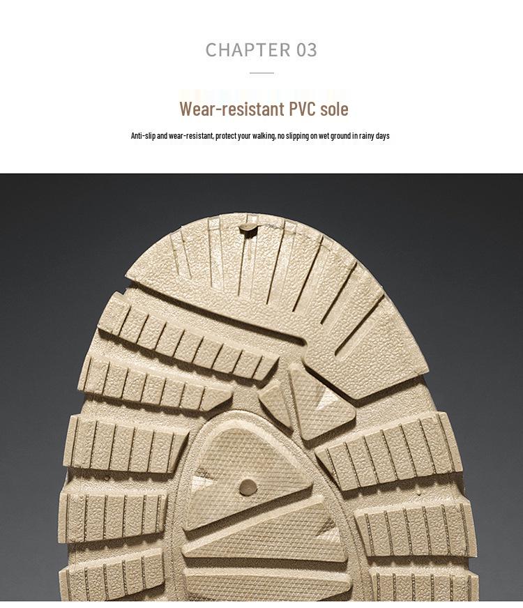 Men's Spring High-Top Breathable Non-Slip Work Shoes - Trendy, Wear-Resistant, All-Match Sports & Leisure Footwear