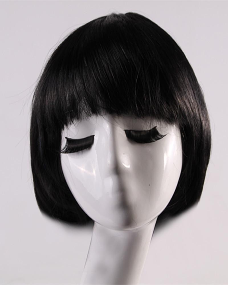 Parrucca Corta Sintetica BOB Completa Multicolore Cosplay Festa di Halloween Capelli Corti Parrucche Monocolore