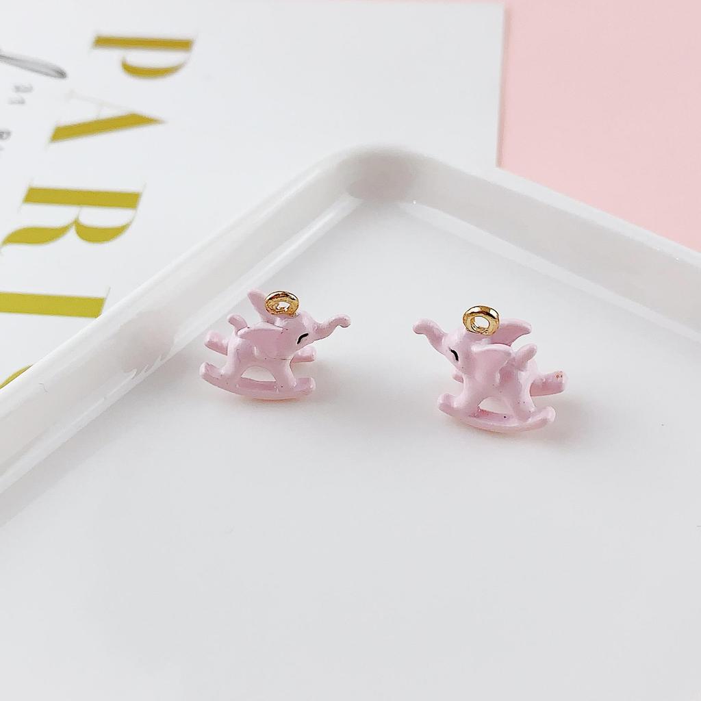 Colorful 3D Elephant & Skiing Penguin Pendant - DIY Jewelry Charm