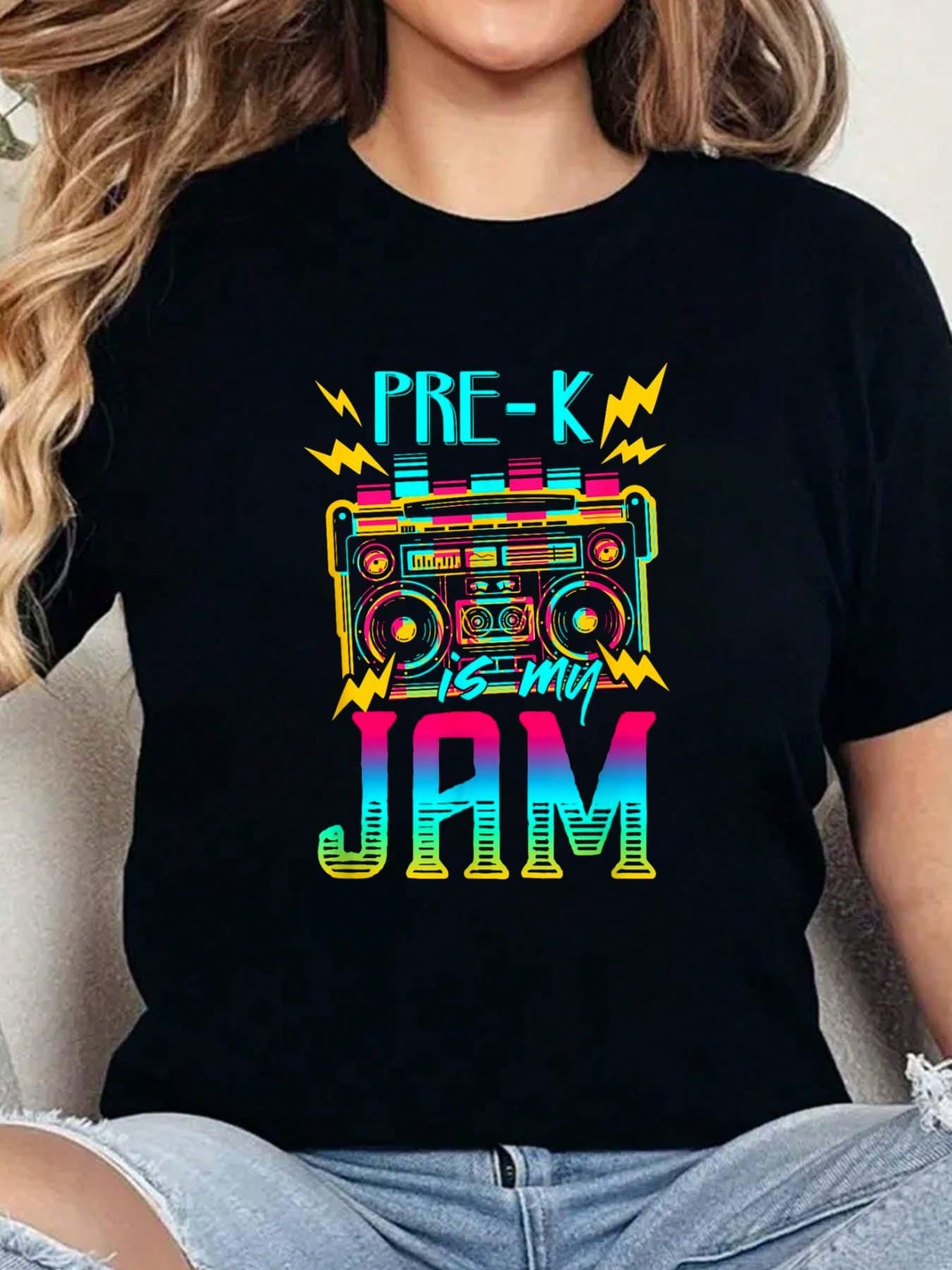 Retro Boombox PreK is My Jam T-shirt M