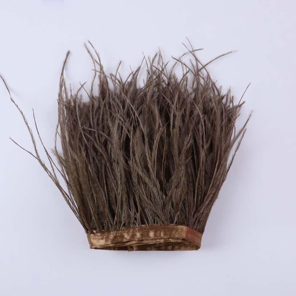 6-22Cm Black Ostrich Feathers Trim 1Meter Fluffy Feather Fringe For Crafts Wedding Party Decoration Ribbon Dress Clothing Sewing
