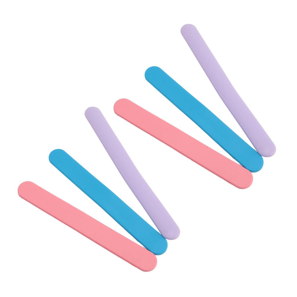 6PCS Silicone Wax Stick Nonstick Reusable Cosmetic Spatula Facial Mask Stirring Rod for Hair Removal Mixing Sampling