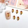 30Pcs Cartoon Creative Snowflake Gloves Elk Nail Charms Translucent Santa Claus Christmas Series Resin Diy Nail Art Decoration