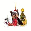 Acrylic Christmas Colorful Tree Dog Car Accessories For Adorable Holiday Decoration