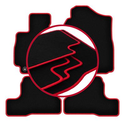 Velour Floor Mats with Red Edge For: Suzuki Jimny II Off-road (2018-)