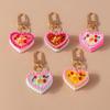 Lovely 3D Simulated Fruit Cake Keychain Food Keyring Pendants for Women Girls Handbag Decor DIY Kid's Jewelry Gifts