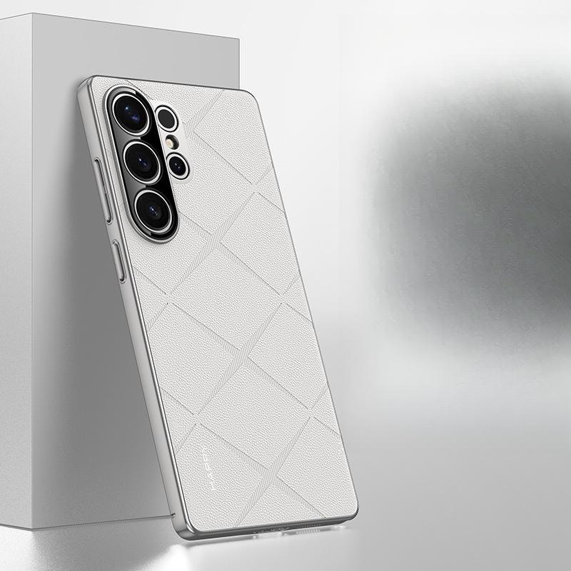 

Luxurious Samsung S25ultra Phone Case, All-inclusive S24u Electroplated 25p Shockproof Business Leather Case Samsung Galaxy S25 +