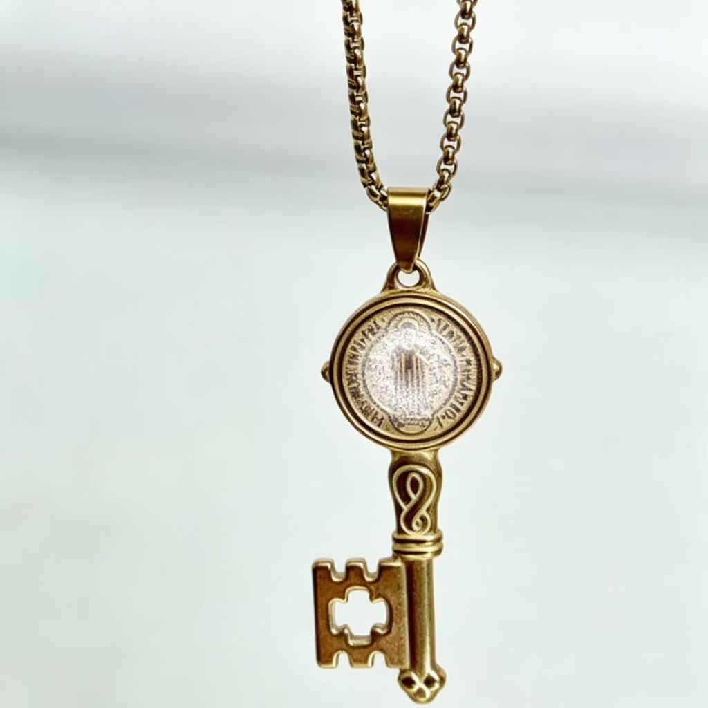 Stainless Steel Versatile Key Pendant Charm Necklace for Men & Women