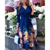 2024 V-Neck Tie-Waist Mid-Sleeve Fashion Dress