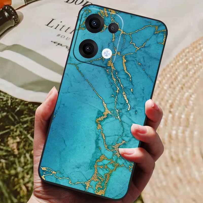 For Oppo Reno 13 Pro Case Black Silicone TPU Soft Phone Cover for Coque ppo Reno13 Pro 13Pro 5G Protective Back Shells Fundas