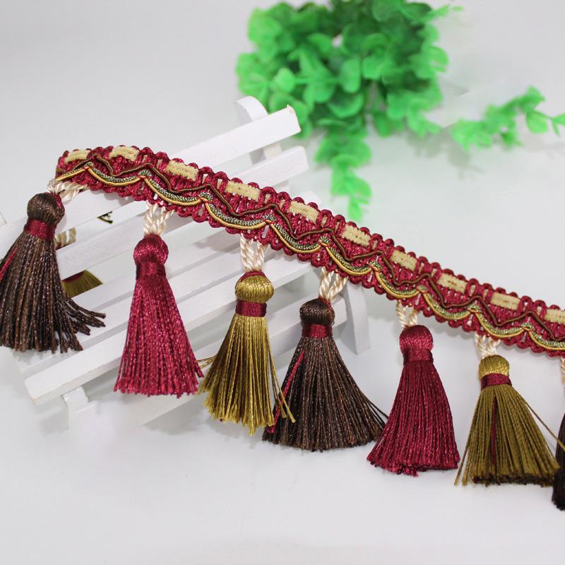 11.5 Meter Exquisite Curtain Lace Tassel Fringe Upholstery Ribbon Trim DIY Drapery Curtain Sofa Tablecloth Decor  Accessories