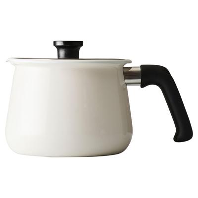 Wahei Freiz Ivory Enamel Refrigerator Storage Compatible Rinto 7-in-1 Multi-Pot 2.2L IH/Gas MB-2160