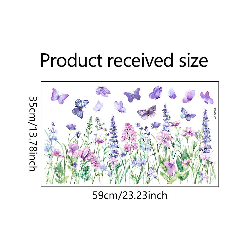 

35*59CM Birds On The Flower Pendant Light Wall Sticker For Bedroom Living Room Home Background Decoration Self-Adhesive 35x59cm