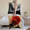 Chinese Ink Painting Style Cushion Cover Anti-dustmite Pillowcase Invisible Zipper Silky Short Plush Sofa Cushion Cover