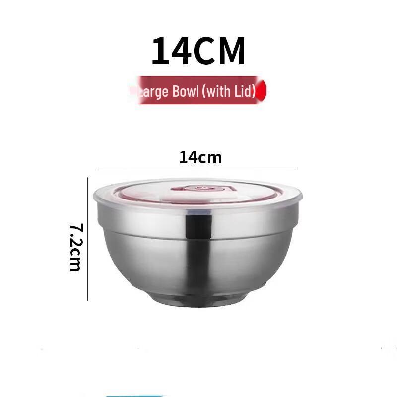 Abay Double-Layer Stainless Steel Kids Bowl with Lid