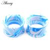 2pcs Baking Alisouy Stainless Paint Steel Screw Ear Flesh Tunnel Plugs Expander Stretcher Double Flared Gauge Piercing Jewelry