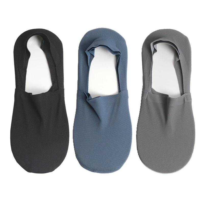 

3 Pairs Men s Boat Socks 100% Cotton Deodorant Sweat Absorption Mesh Invisible Sock Thin Breathable Silicone Non-slip Silk Socks EU38-43 (US5-9)