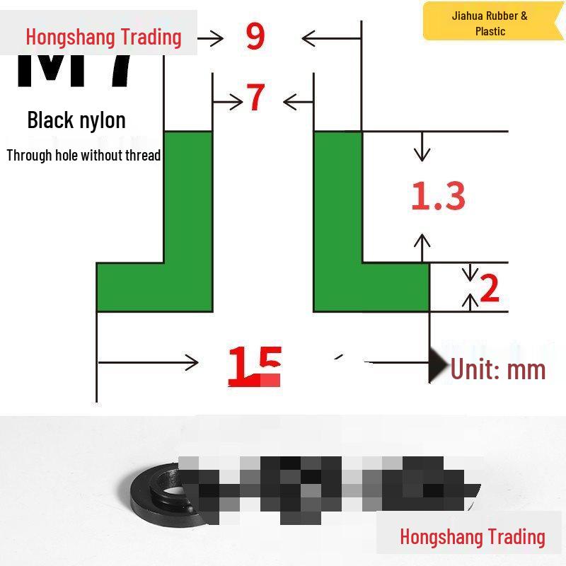 Step T-Shaped Nylon Insulating Bushing Washer, M3-M35 Thread Protection Spacer