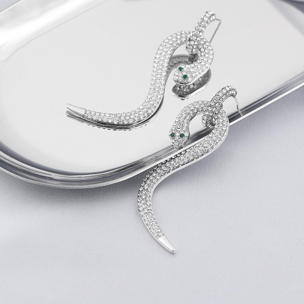 Elegant Alloy Snake Earrings For Women Trendy Zodiac Animal Design 2022 Winter Fashion