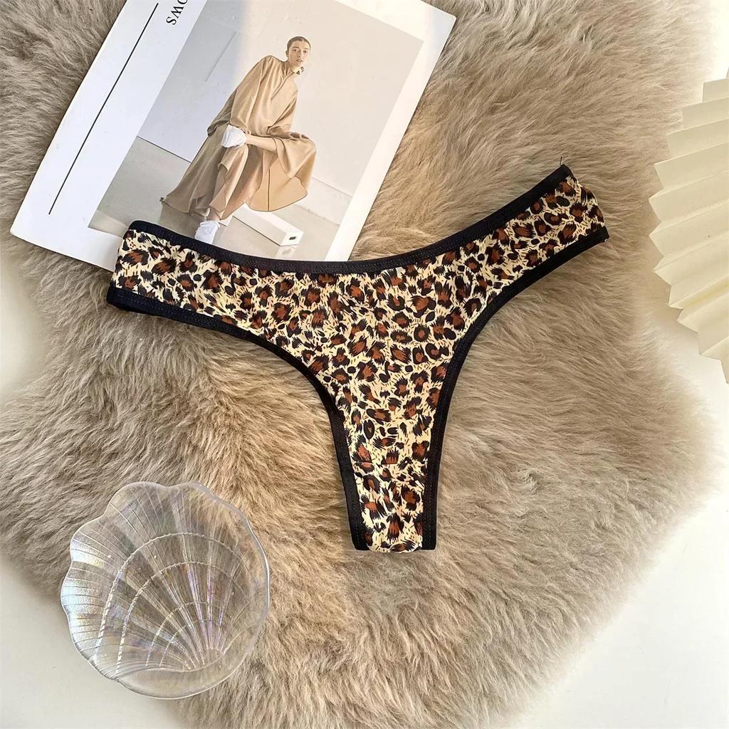 Leopard Print Sexy Underwear Women Low Waist Women Panties Seamless Hollow Out Thongs Female Briefs Underwear Lingerie