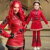 Descendants 5 Red Cosplay Girls Costume 4-piece Set Halloween Outfit for Kids