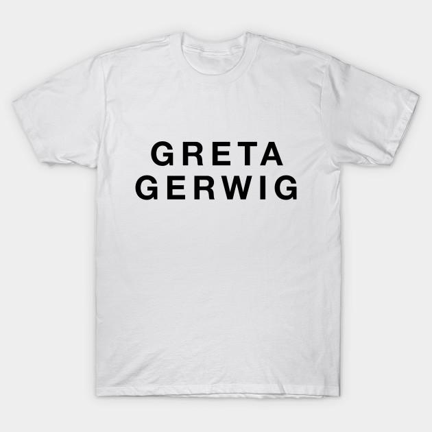 

Men Black Print T-shirt Greta Gerwig No-Cut Transfer Paper Print Cotton Tshirt S білий