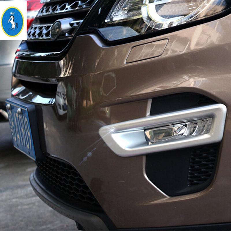 ABS Front Bumper Foglight Fog Lights Decor Cover Trim For Land Rover Discovery Sport 2015 -  Accessories Exterior Refit Kit
