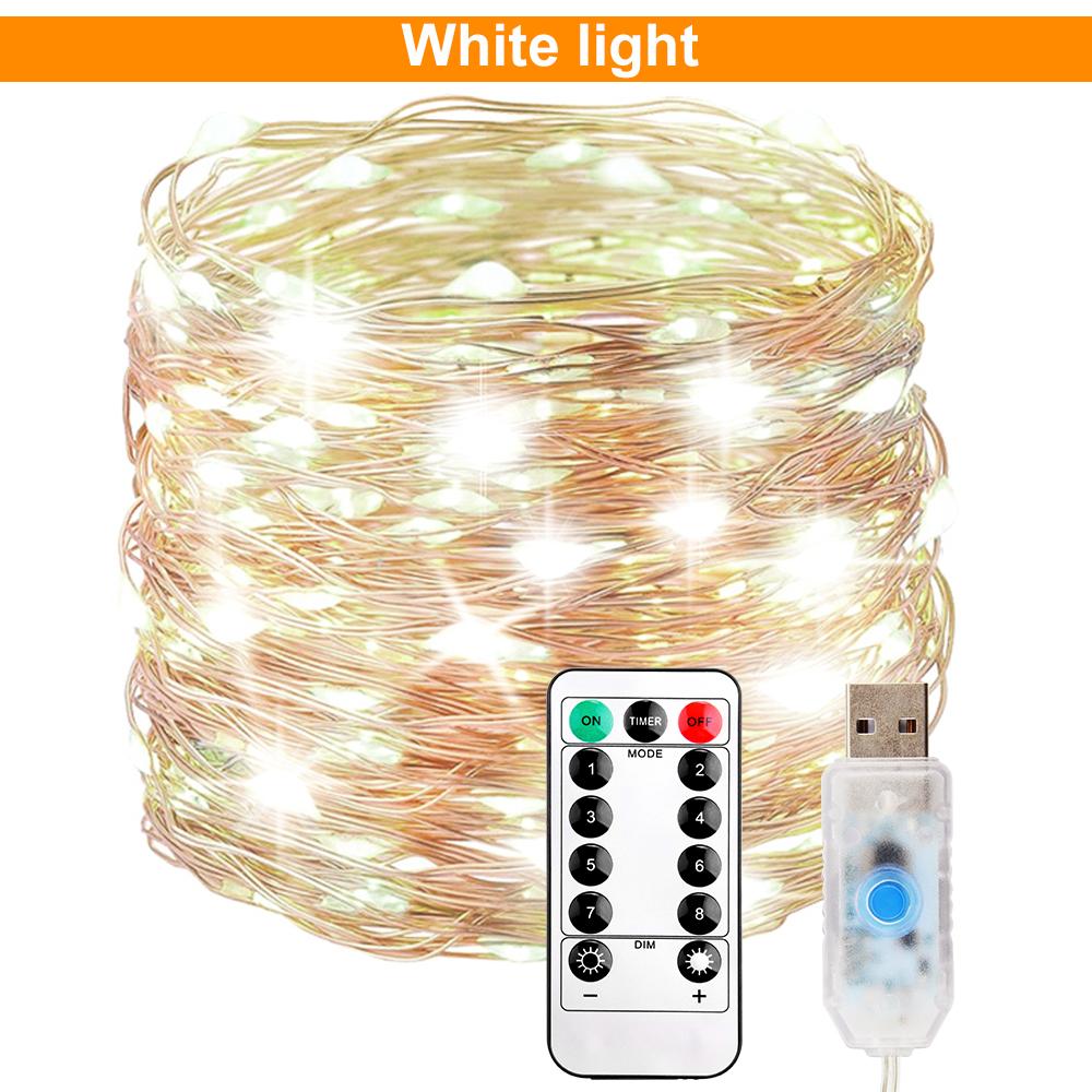 

USB 30M 8 функций медные гирлянды светодиодные гирлянды для гостиной спальни праздничные украшения огни разноцветный