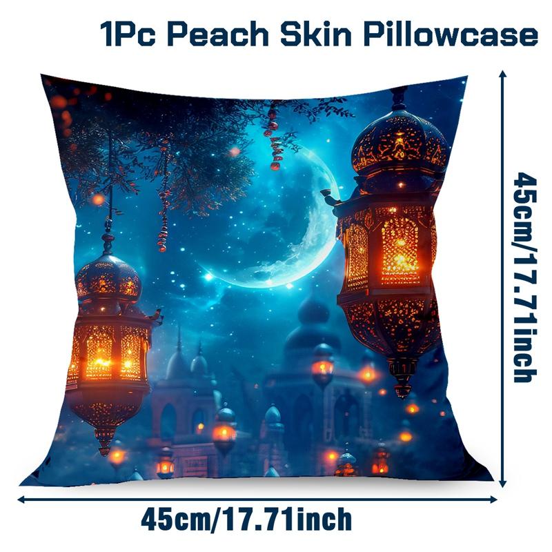 45x45cm EID Cushion Cover Ramadan Decoration For Home Eid Mubarak Islamic Muslim Party Eid al-Fitr Ramadan Kareem Eid AL Adha