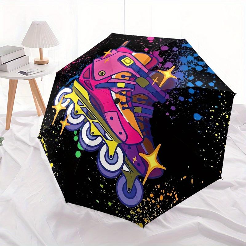 1pc Roller Skate, Cosmic Themed High-quality Umbrella,Automatic Opening and Closing Umbrella,Multi-functional Umbrella G0811250